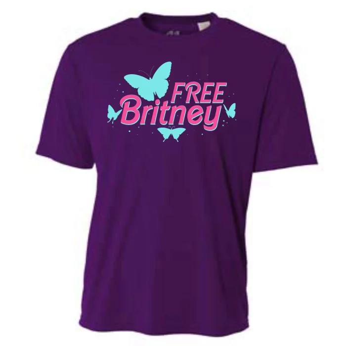 Free Britney Meme Butterflies Cooling Performance Crew T-Shirt