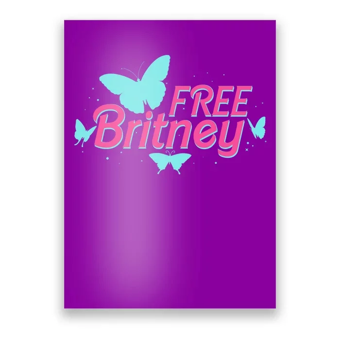 Free Britney Meme Butterflies Poster