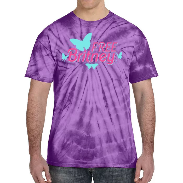 Free Britney Meme Butterflies Tie-Dye T-Shirt