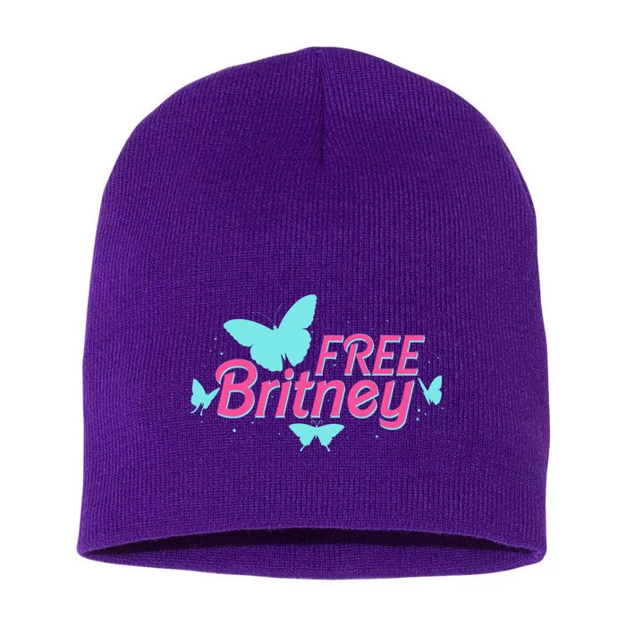 Free Britney Meme Butterflies Short Acrylic Beanie