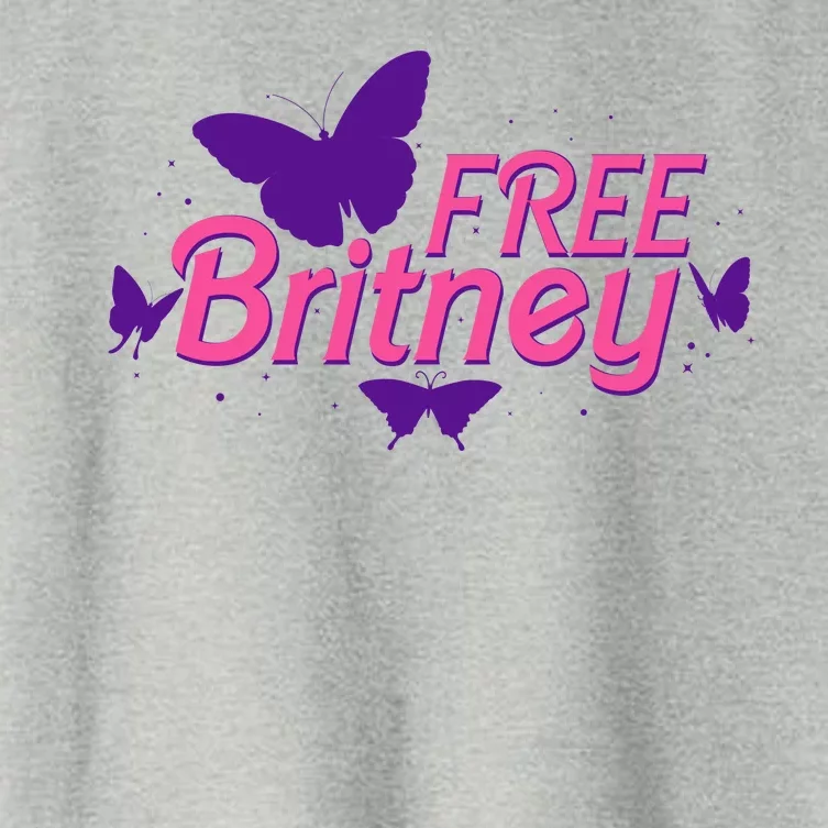 Free Britney Meme Butterflies Women's Crop Top Tee