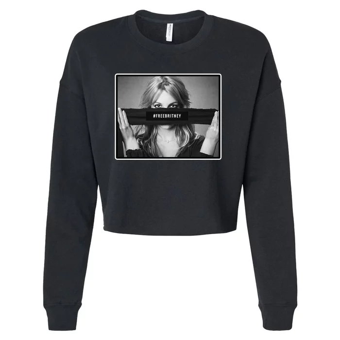 Free Britney Photo Support Cropped Pullover Crew