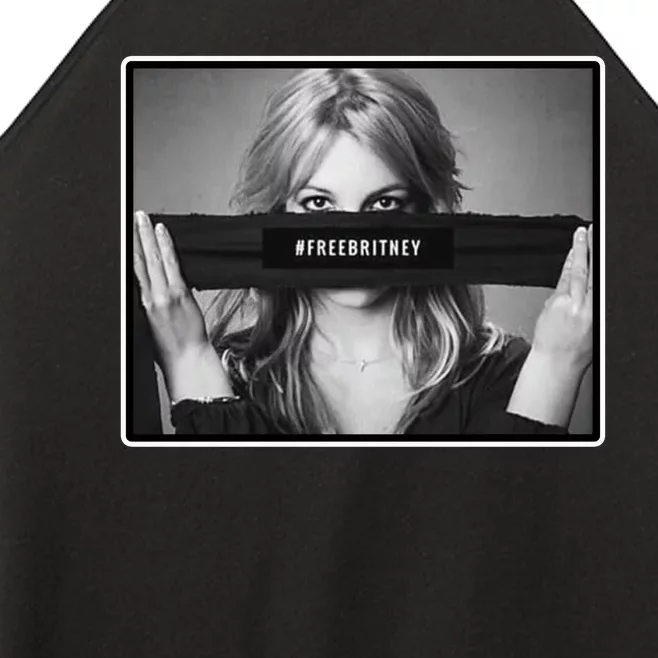 Free Britney Photo Support Women’s Perfect Tri Rocker Tank