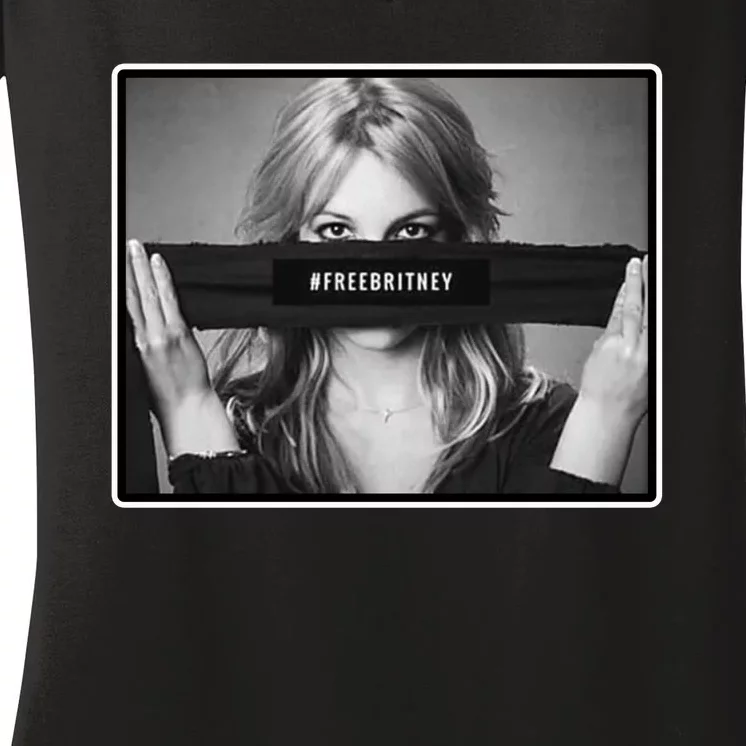 Free Britney Photo Support Women's V-Neck T-Shirt