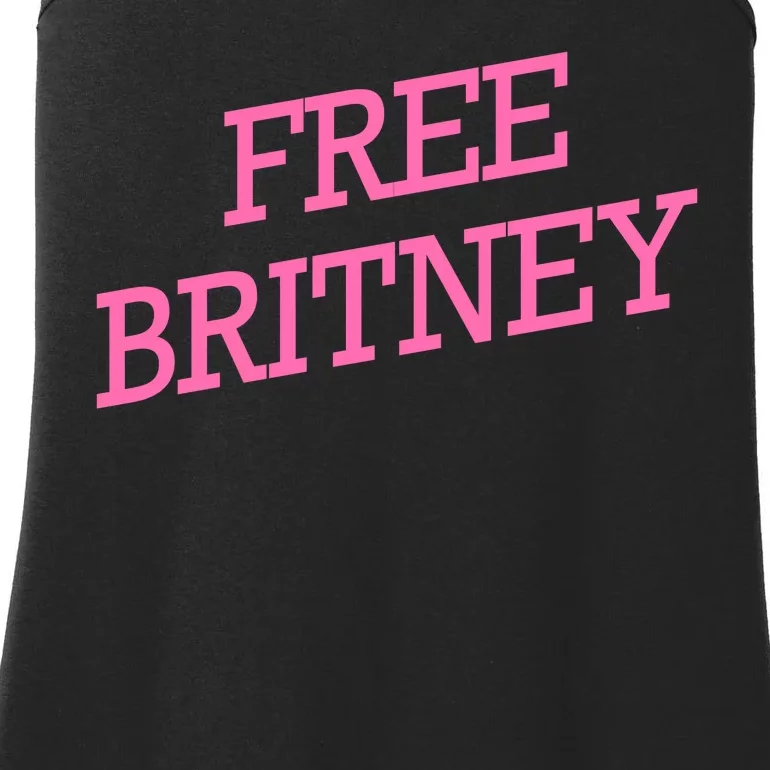 Free Britney pink Ladies Essential Tank