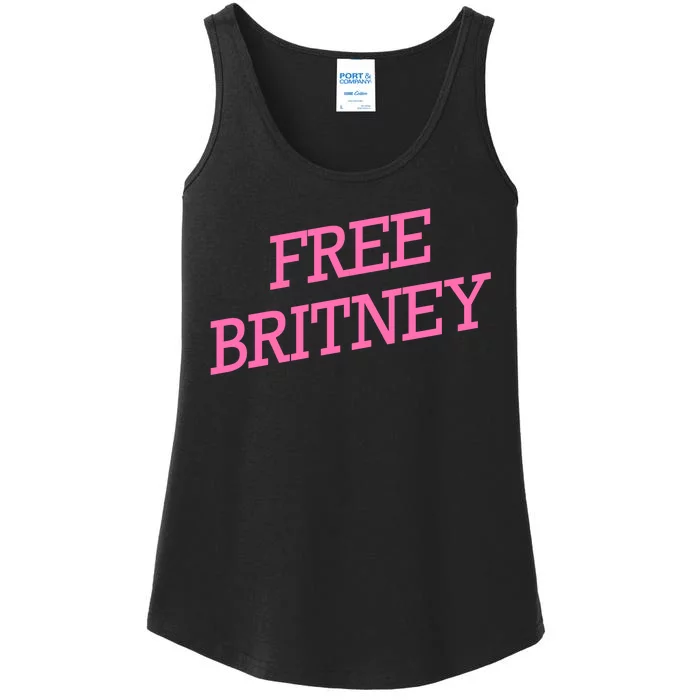 Free Britney pink Ladies Essential Tank