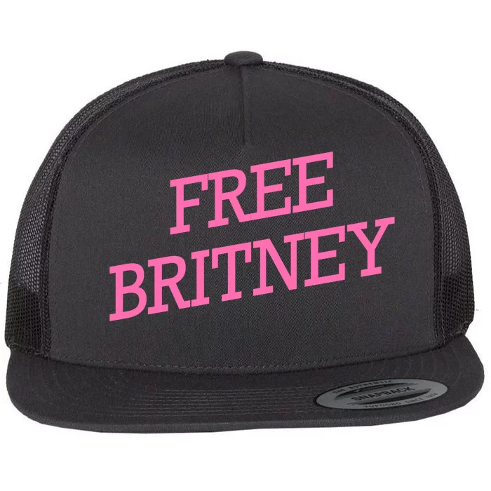 Free Britney pink Flat Bill Trucker Hat