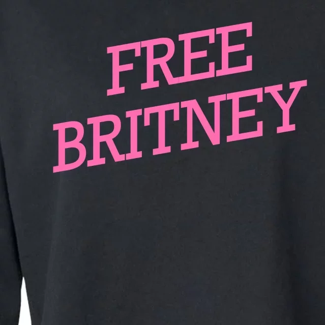 Free Britney pink Cropped Pullover Crew