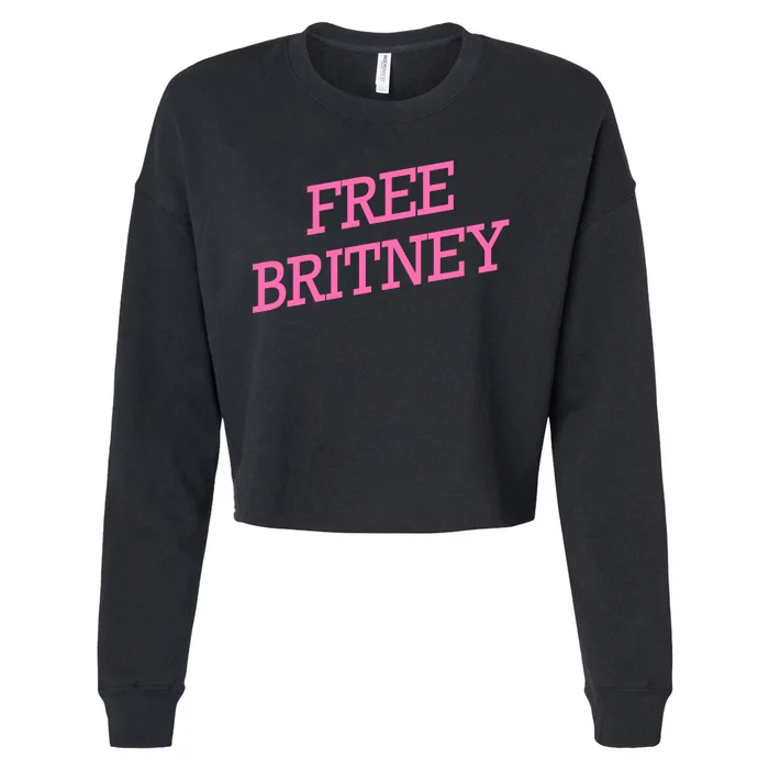 Free Britney pink Cropped Pullover Crew