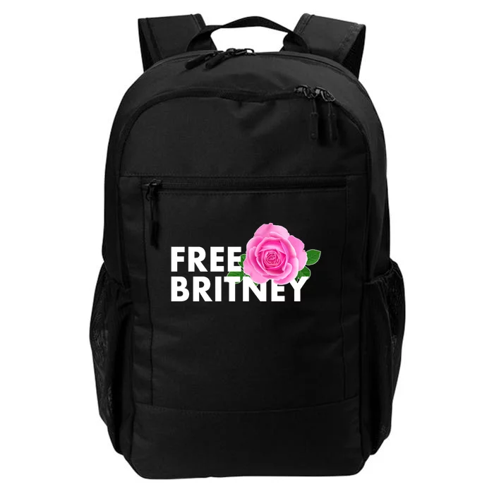 Free Britney Pink Rose Flower Daily Commute Backpack