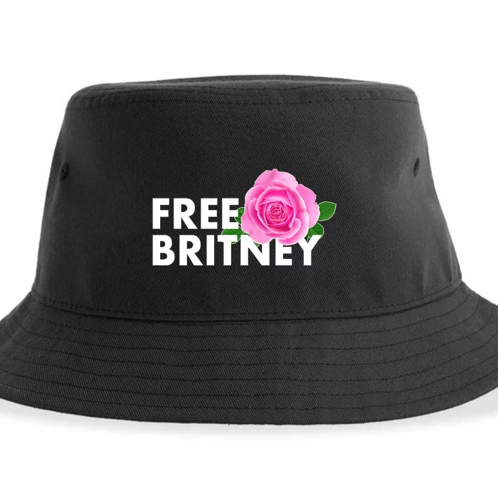 Free Britney Pink Rose Flower Sustainable Bucket Hat