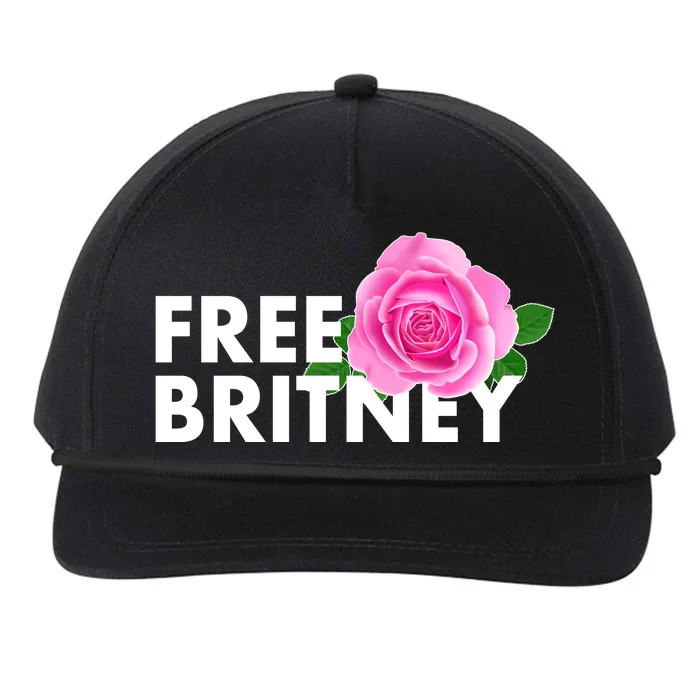 Free Britney Pink Rose Flower Snapback Five-Panel Rope Hat