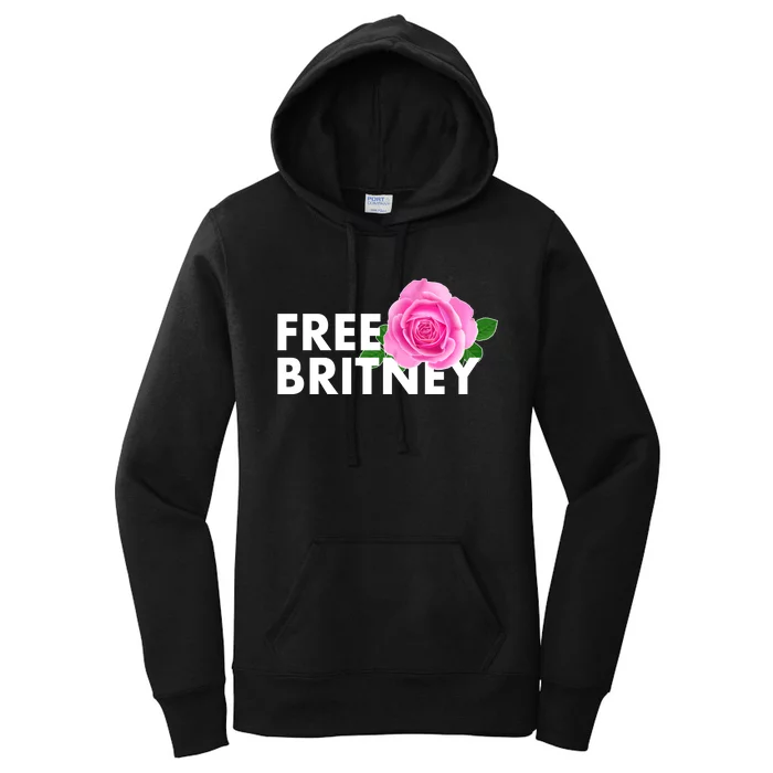 Free Britney Pink Rose Flower Women's Pullover Hoodie