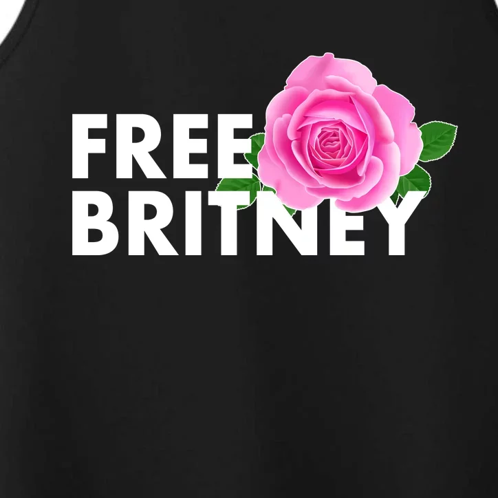 Free Britney Pink Rose Flower Performance Tank