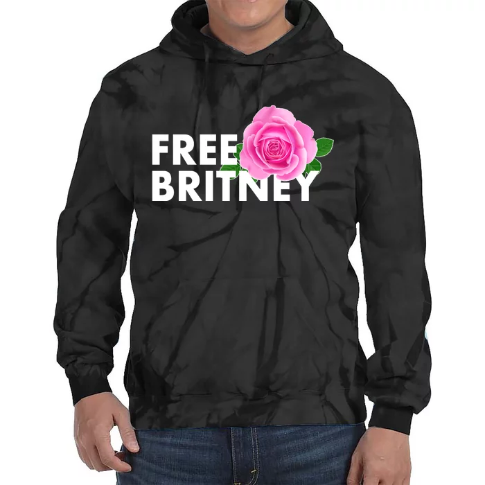 Free Britney Pink Rose Flower Tie Dye Hoodie