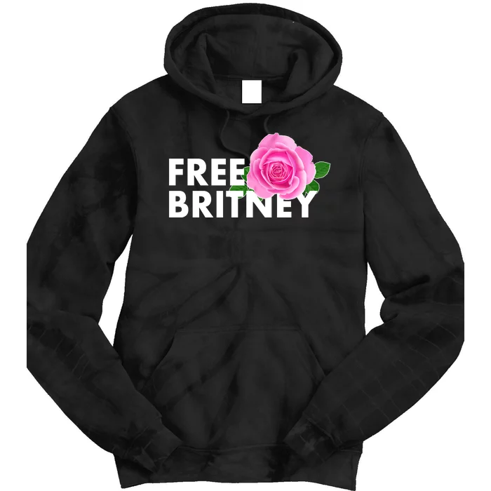 Free Britney Pink Rose Flower Tie Dye Hoodie