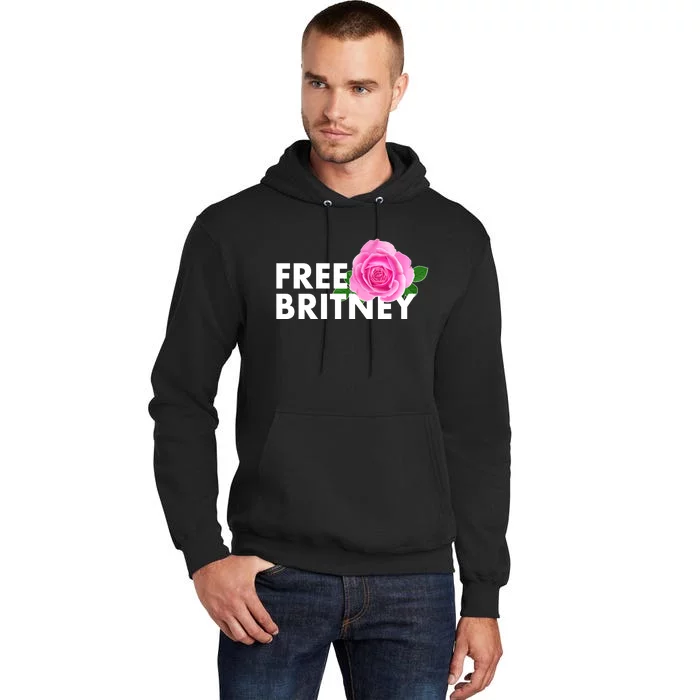 Free Britney Pink Rose Flower Tall Hoodie