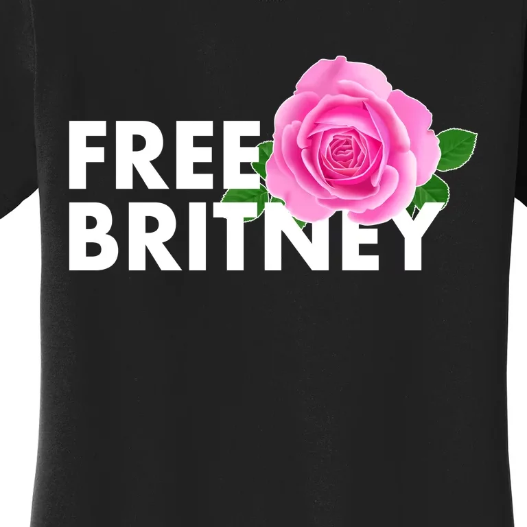 Free Britney Pink Rose Flower Women's T-Shirt