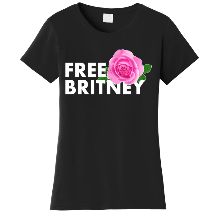 Free Britney Pink Rose Flower Women's T-Shirt