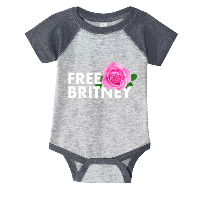 Free Britney Pink Rose Flower Infant Baby Jersey Bodysuit