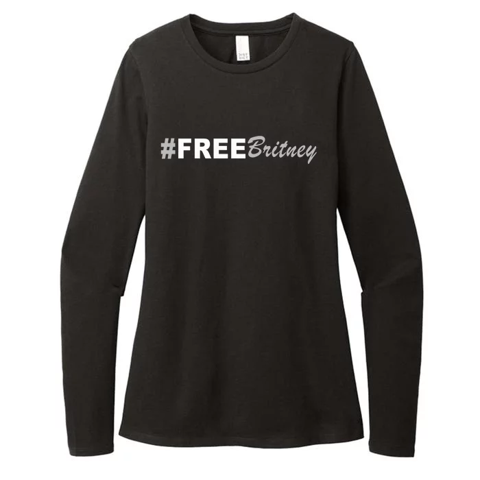 Free Britney Simple Hashtag Logo Womens CVC Long Sleeve Shirt