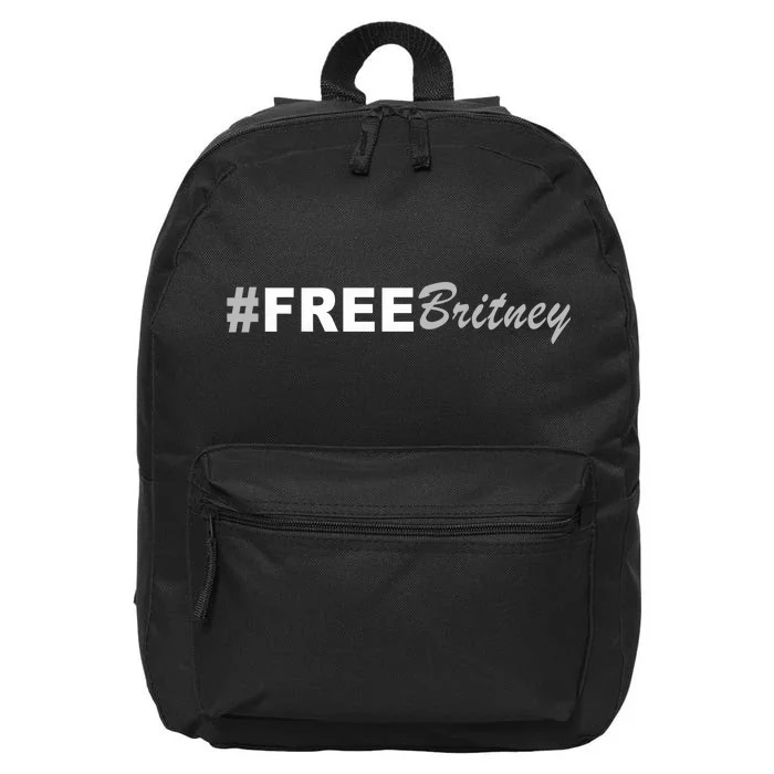 Free Britney Simple Hashtag Logo 16 in Basic Backpack