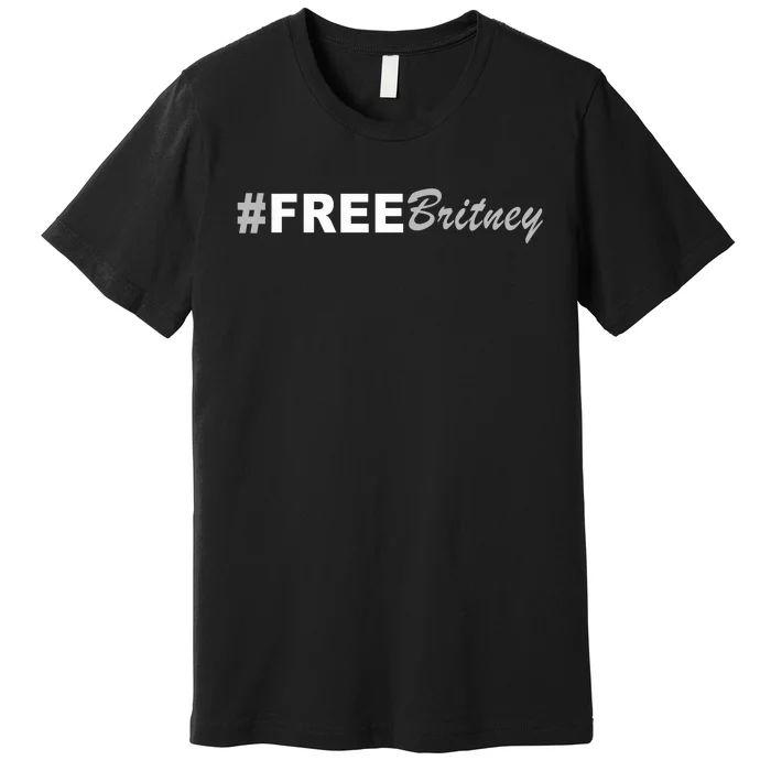 Free Britney Simple Hashtag Logo Premium T-Shirt