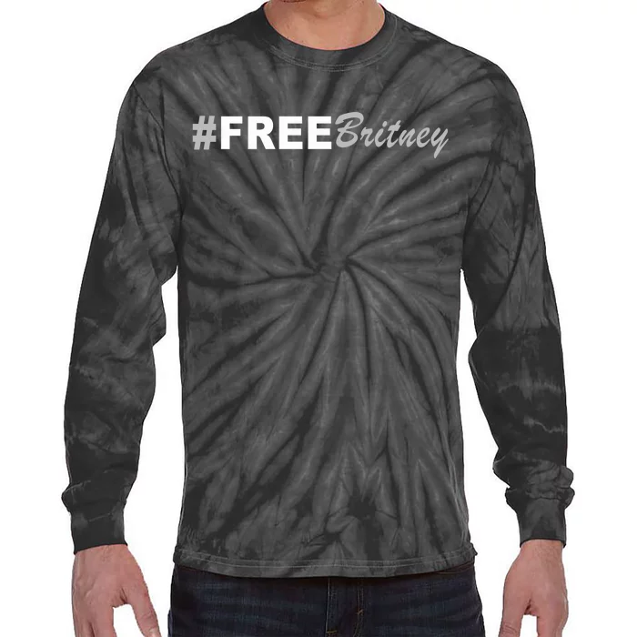 Free Britney Simple Hashtag Logo Tie-Dye Long Sleeve Shirt