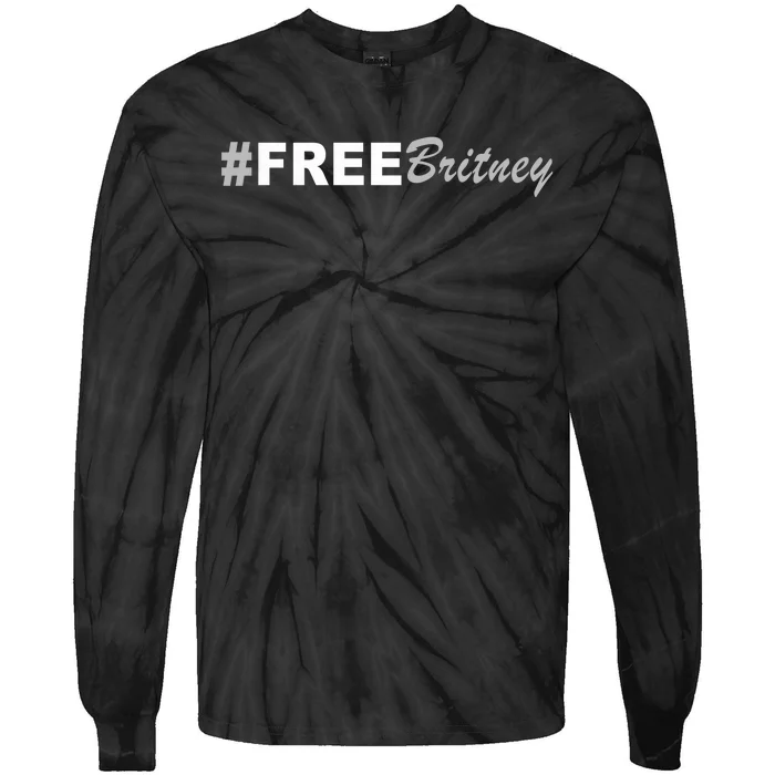 Free Britney Simple Hashtag Logo Tie-Dye Long Sleeve Shirt