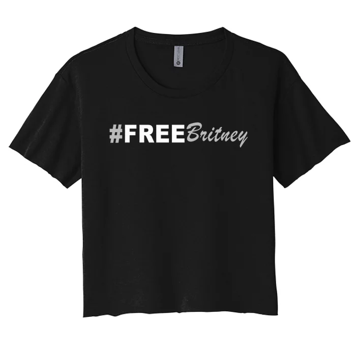 Free Britney Simple Hashtag Logo Women's Crop Top Tee