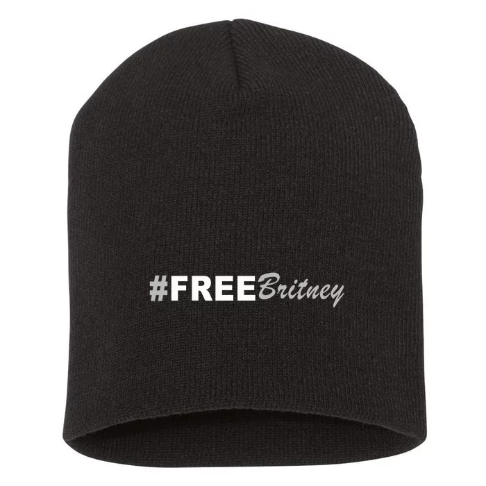 Free Britney Simple Hashtag Logo Short Acrylic Beanie