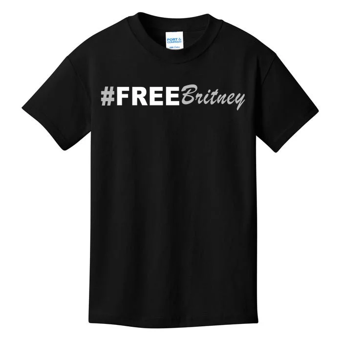 Free Britney Simple Hashtag Logo Kids T-Shirt