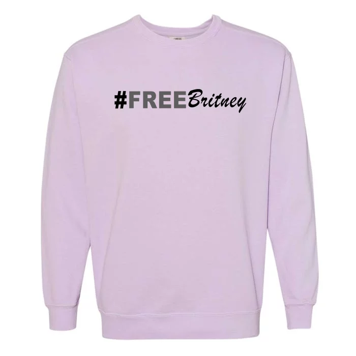 Free Britney Simple Hashtag Logo Garment-Dyed Sweatshirt