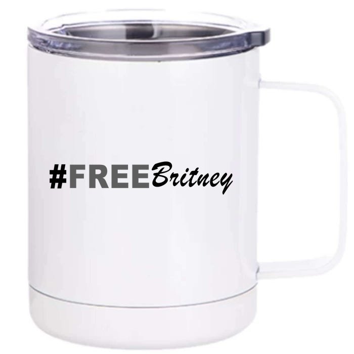 Free Britney Simple Hashtag Logo Front & Back 12oz Stainless Steel Tumbler Cup