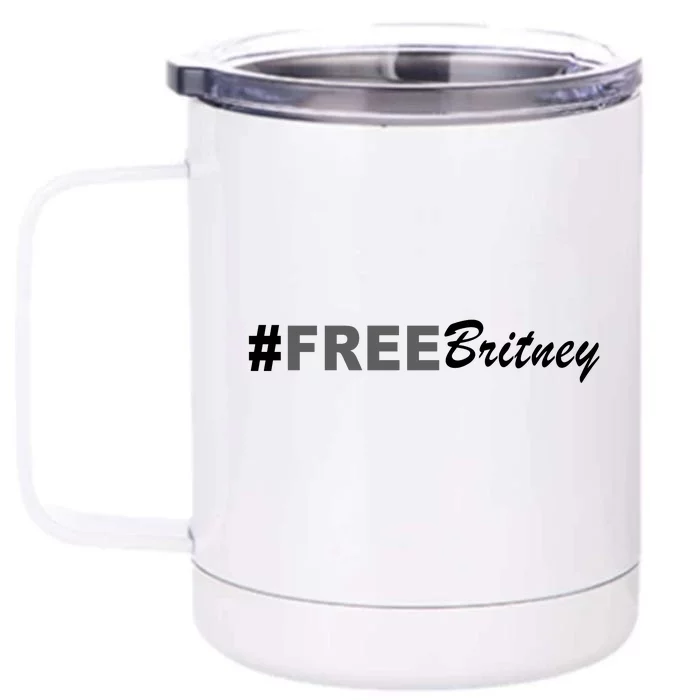 Free Britney Simple Hashtag Logo Front & Back 12oz Stainless Steel Tumbler Cup