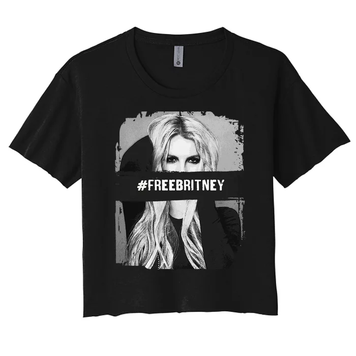 Free Britney Grey Style Women's Crop Top Tee