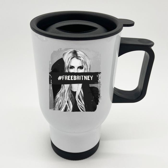 Free Britney Grey Style Front & Back Stainless Steel Travel Mug