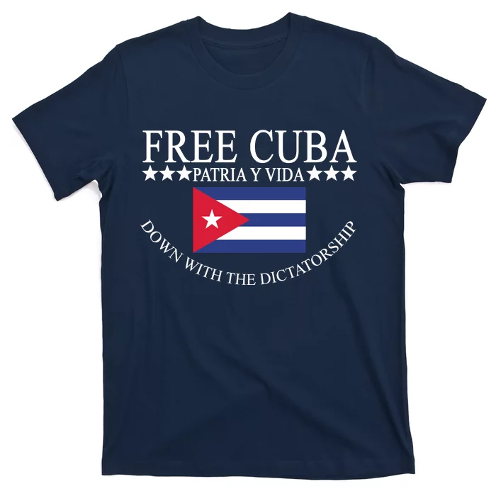 Free Cuba Down With The Dictatorship T-Shirt