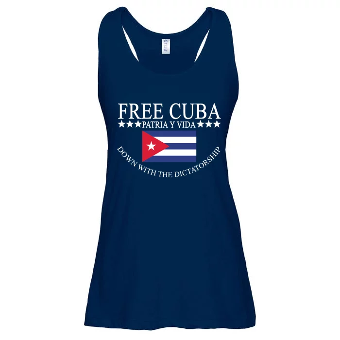 Free Cuba Down With The Dictatorship Ladies Essential Flowy Tank