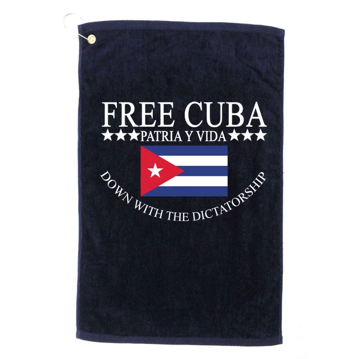 Free Cuba Down With The Dictatorship Platinum Collection Golf Towel