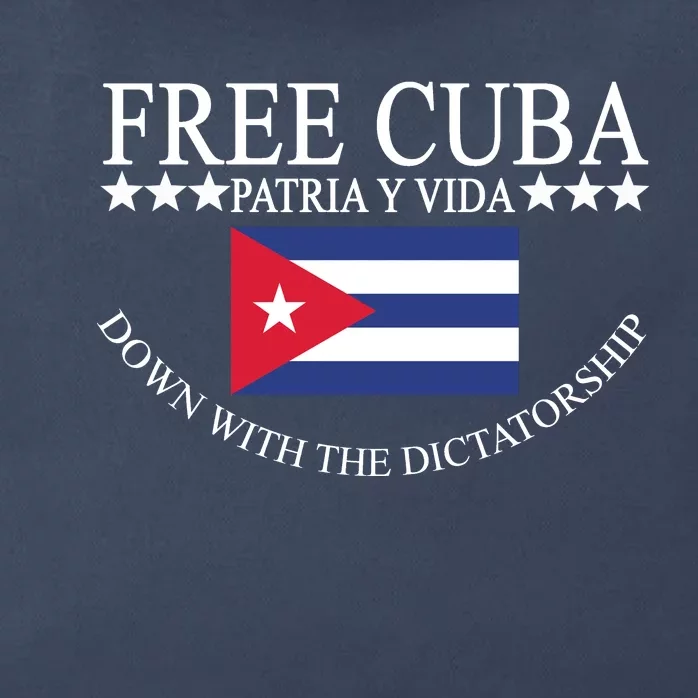 Free Cuba Down With The Dictatorship Zip Tote Bag