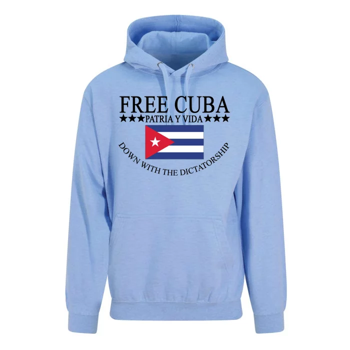 Free Cuba Down With The Dictatorship Unisex Surf Hoodie