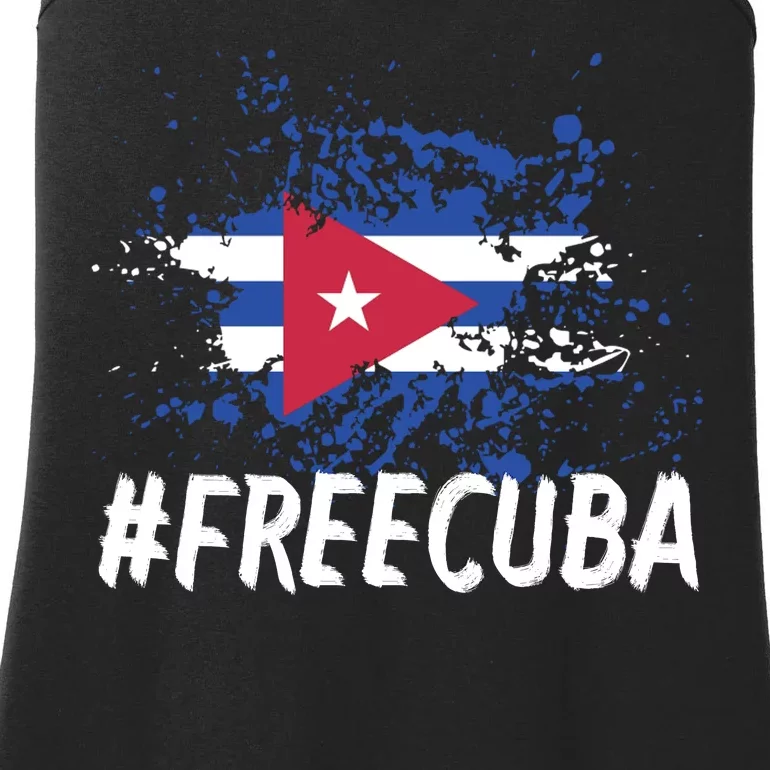 Free Cuba Flag Ladies Essential Tank