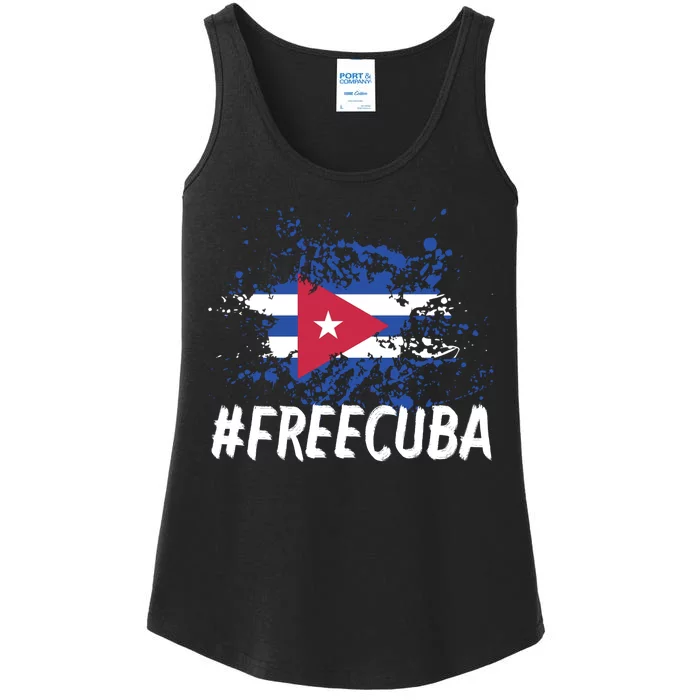 Free Cuba Flag Ladies Essential Tank