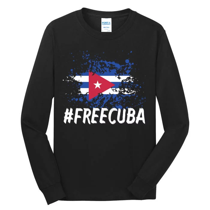 Free Cuba Flag Tall Long Sleeve T-Shirt