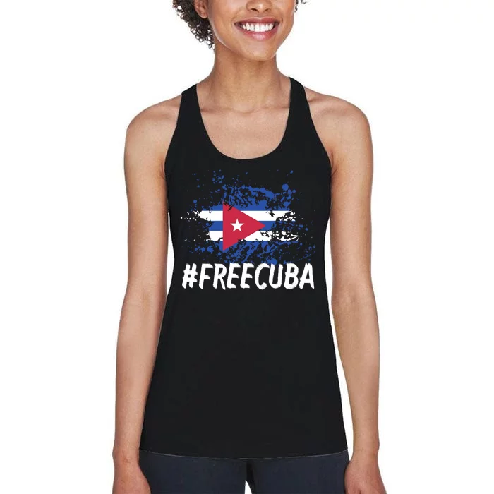 Free Cuba Flag Women's Racerback Tank