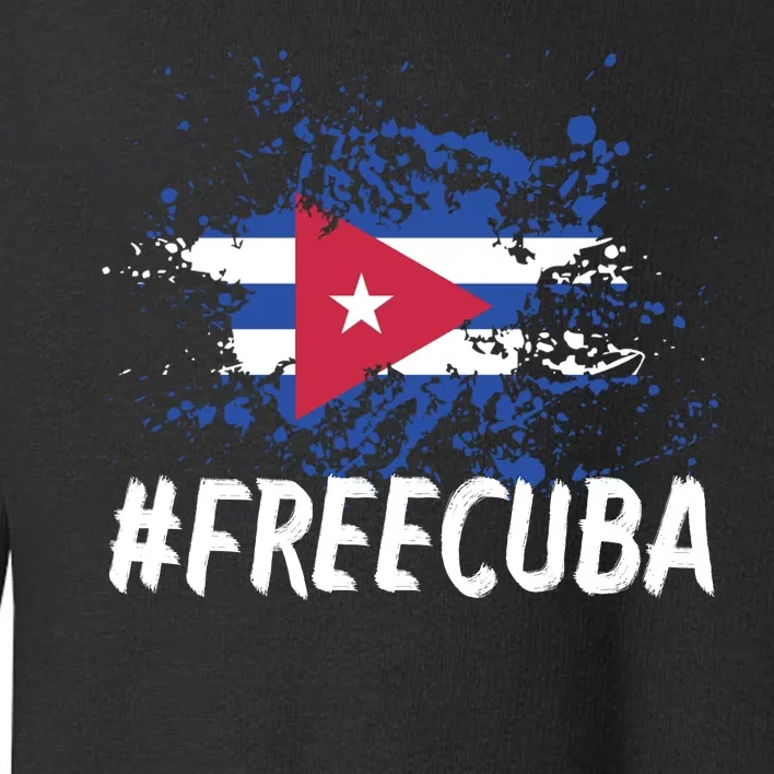 Free Cuba Flag Toddler Sweatshirt