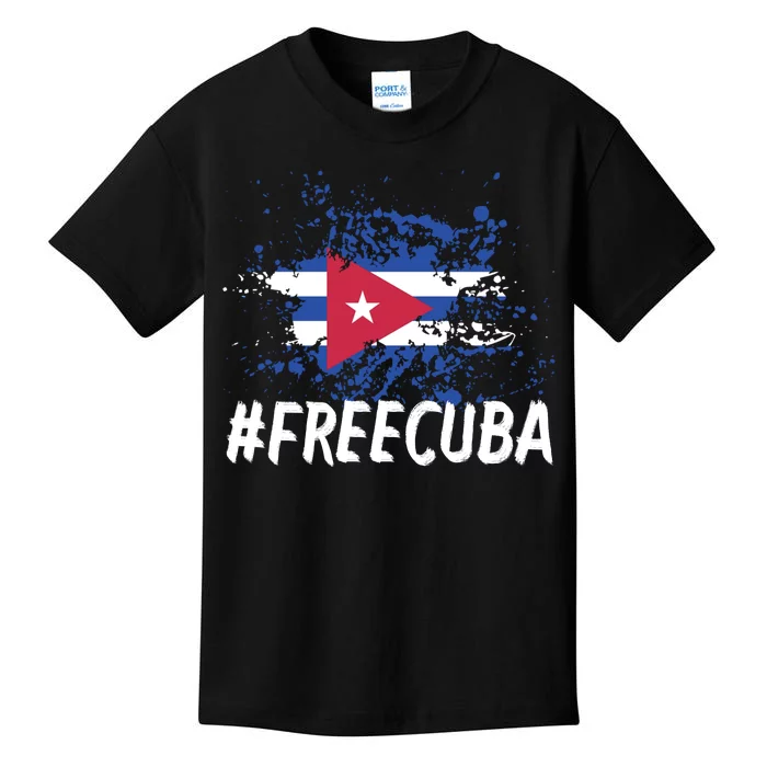 Free Cuba Flag Kids T-Shirt