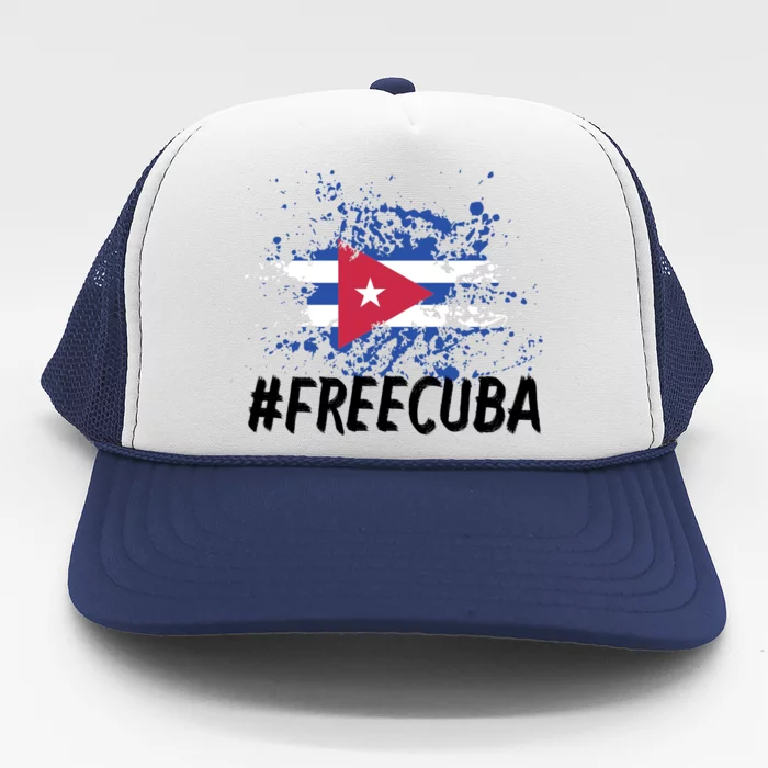 Free Cuba Flag Trucker Hat