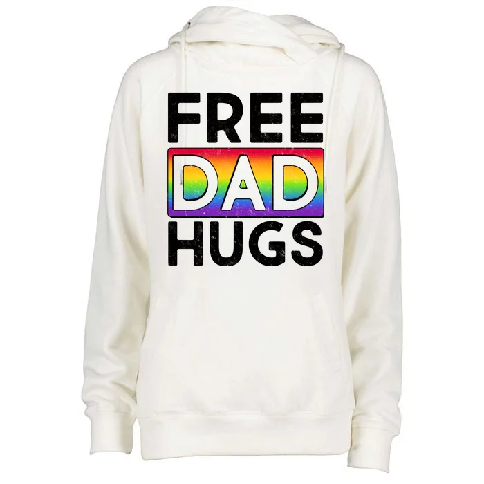 Free Dad Hugs Womens Funnel Neck Pullover Hood